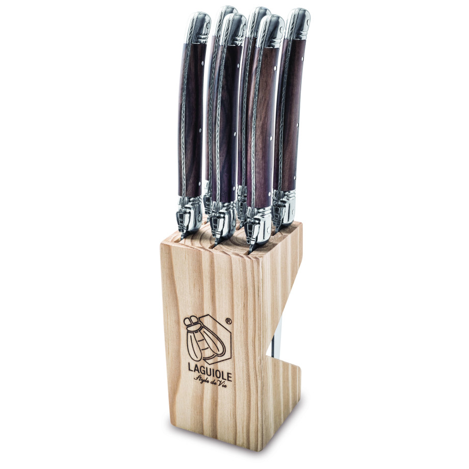 Laguiole Style de Vie Steakmessen Premium Line Wood - 6 stuks afbeelding 