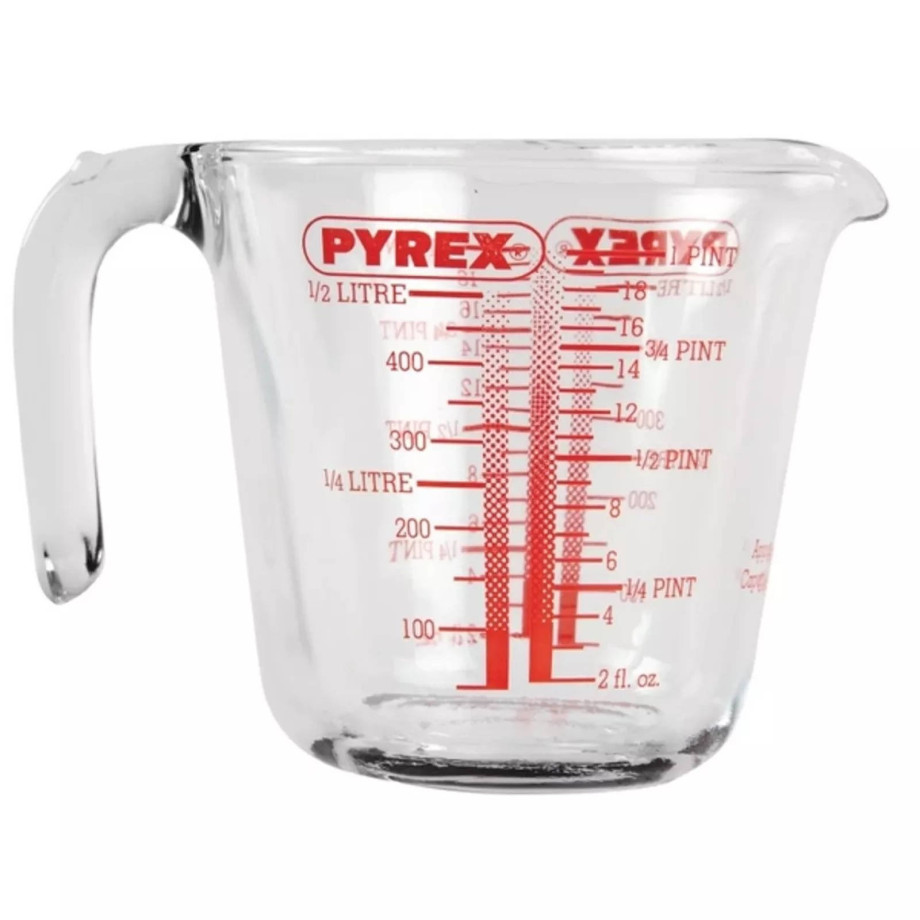 Pyrex Maatbeker Classic Prepware - 500 ml - Hittebestendig Glas afbeelding 