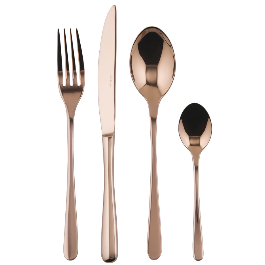Sambonet Bestekset Taste - Koper - 24 delig / 6 personen Sambonet Bestekset Taste - Koper - 24 delig / 6 personen afbeelding