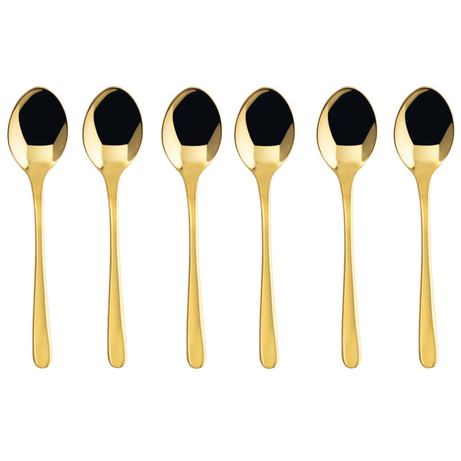 Sambonet Koffielepels Taste Goud 6-Delig Sambonet Koffielepels Taste Goud 6-Delig afbeelding