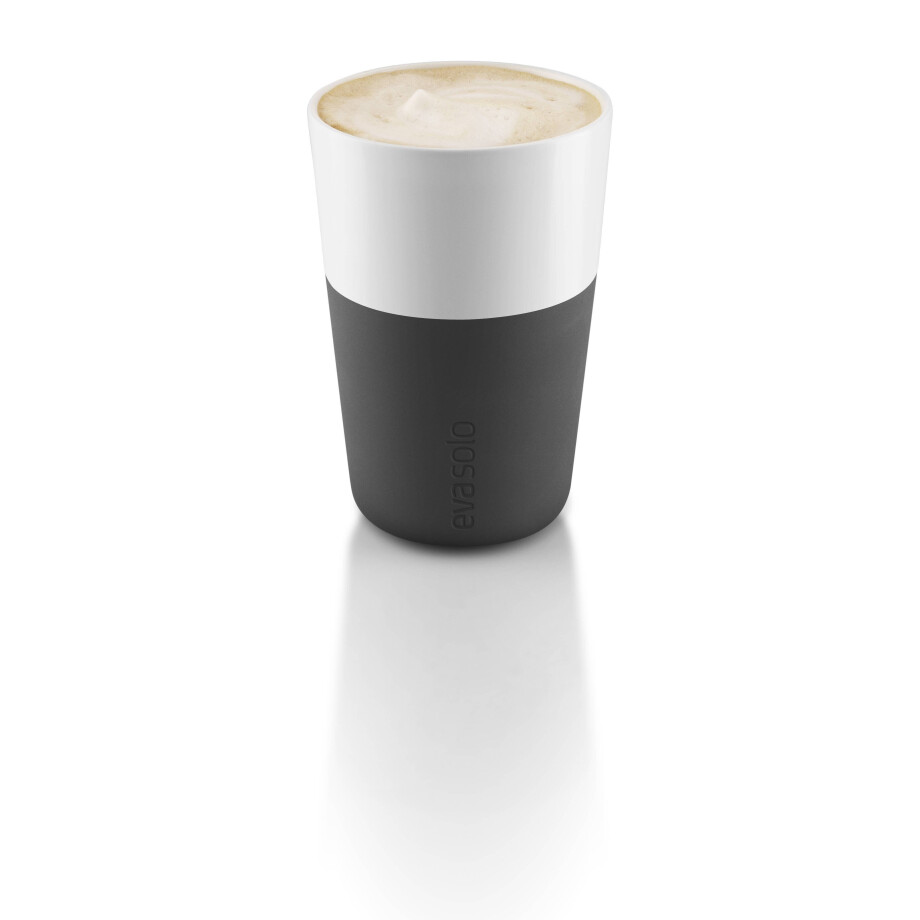 Eva Solo Latte Macchiato Beker Zwart 360 ml - 2 Stuks afbeelding 