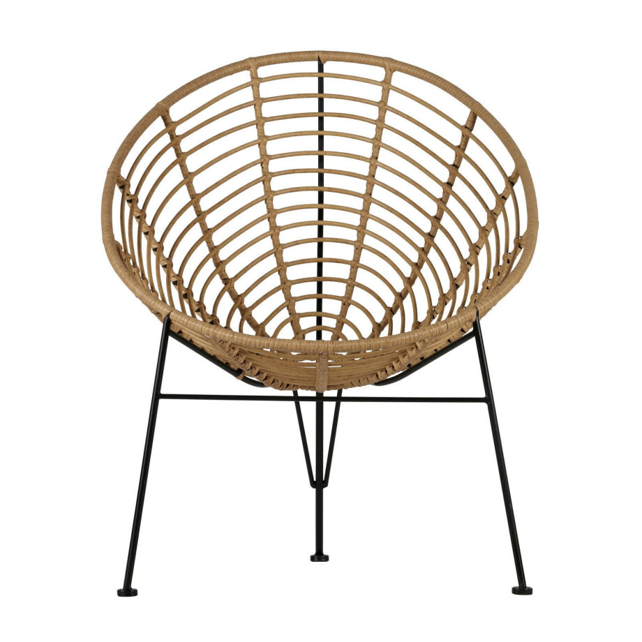 WOOOD WOOOD Loungestoel Buiten Jane - PE/Metaal - Naturel - 88x72x81 WOOOD WOOOD Loungestoel Buiten Jane - PE/Metaal - Naturel - 88x72x81 afbeelding