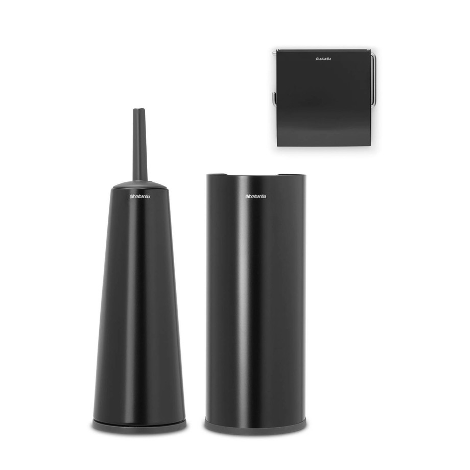 Brabantia ReNew toiletaccessoires - 3-delig - Matt Black afbeelding 