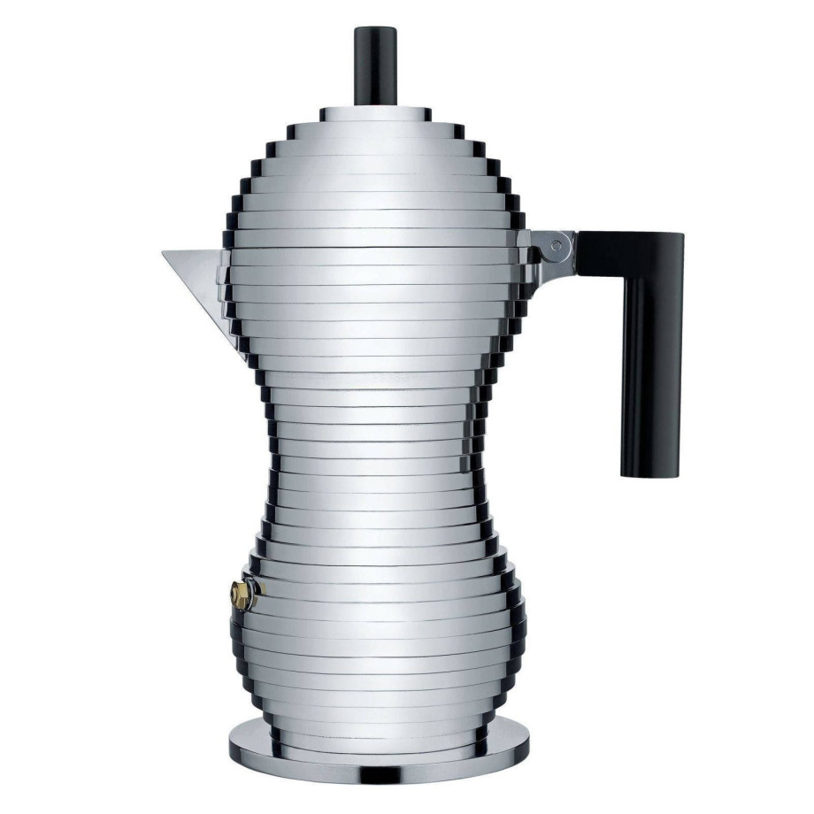 Alessi Percolator Pulcina - MDL02/6 B - Zwart - 6 kops - door Michele De Lucchi afbeelding 