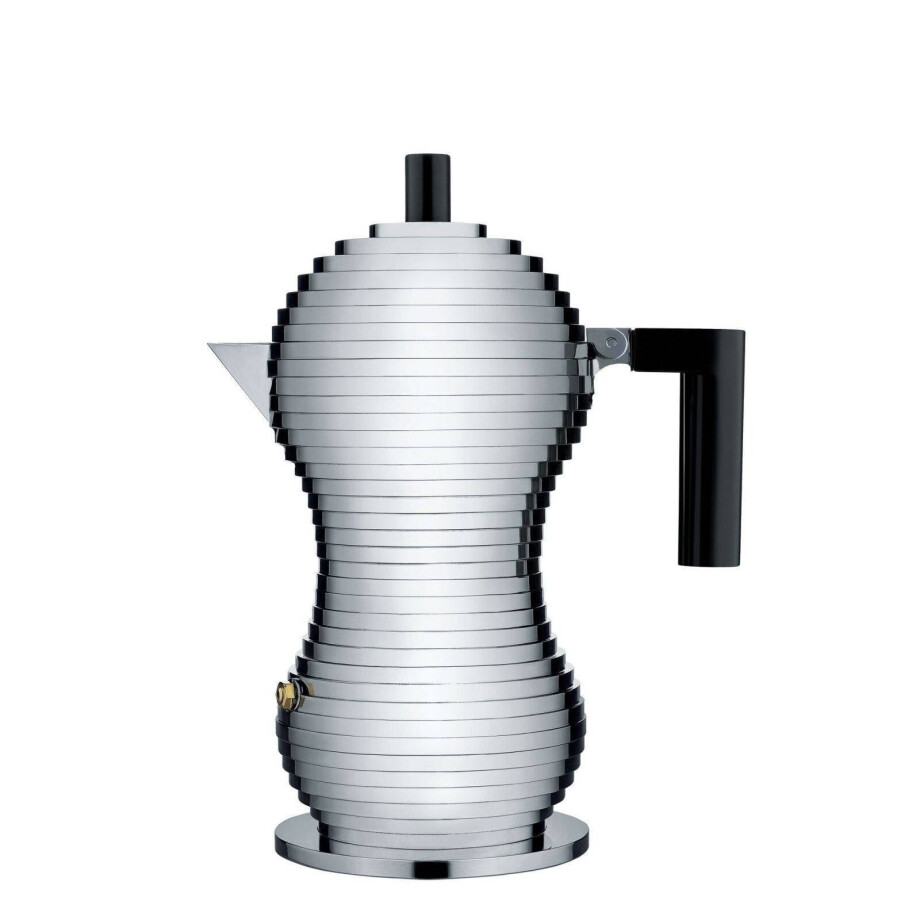 Alessi Percolator Pulcina - MDL02/3 B - Zwart - 3 kops - door Michele De Lucchi Alessi Percolator Pulcina - MDL02/3 B - Zwart - 3 kops - door Michele De Lucchi afbeelding