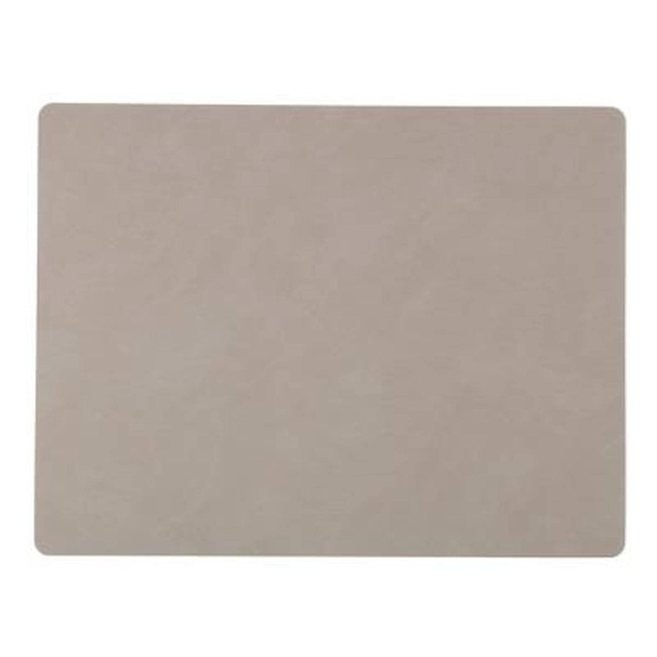 LIND DNA Placemat Nupo - Leer - Light Grey - 45 x 35 cm afbeelding 