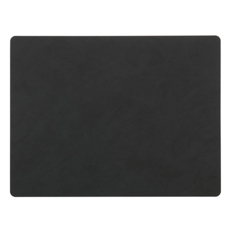 LIND DNA Placemat Nupo - Leer - Black - 45 x 35 cm afbeelding 