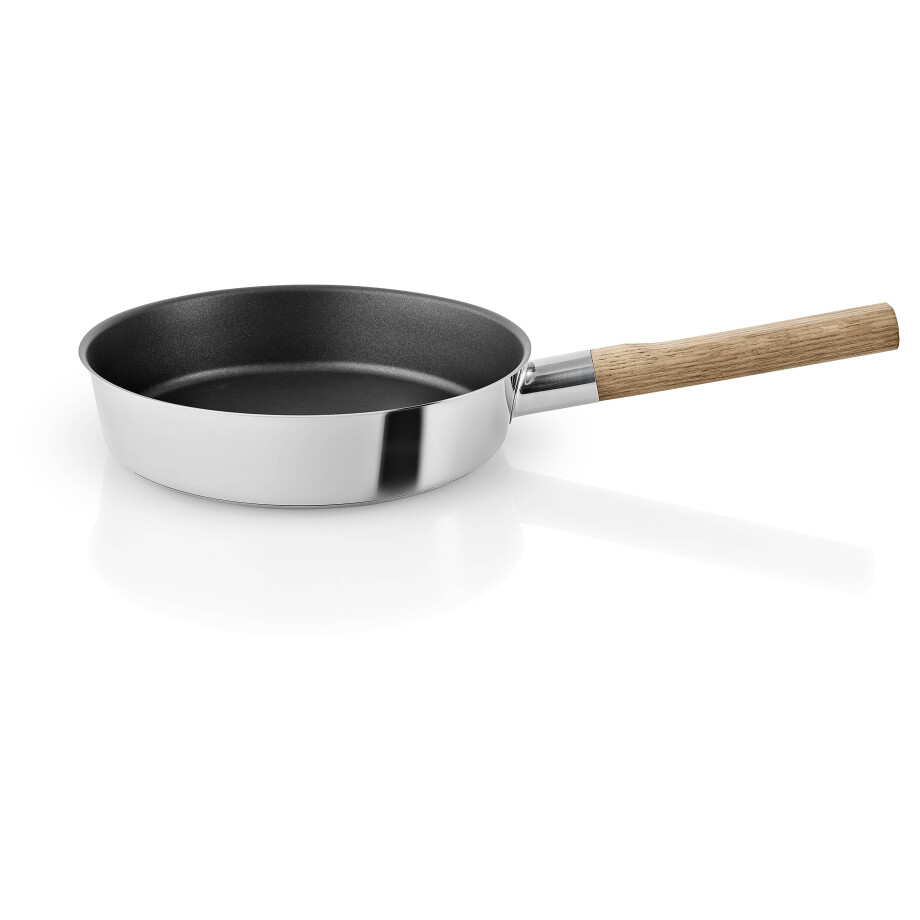 Eva Solo Koekenpan Nordic Kitchen RVS - ø 24 cm - standaard anti-aanbaklaag Eva Solo Koekenpan Nordic Kitchen RVS - ø 24 cm - standaard anti-aanbaklaag afbeelding