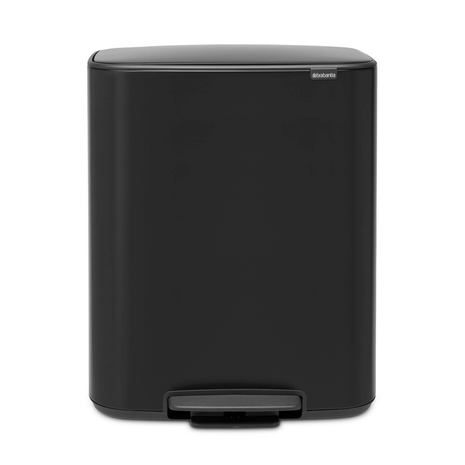 Brabantia Bo prullenbak - 2 x 30 l - Matt Black afbeelding 