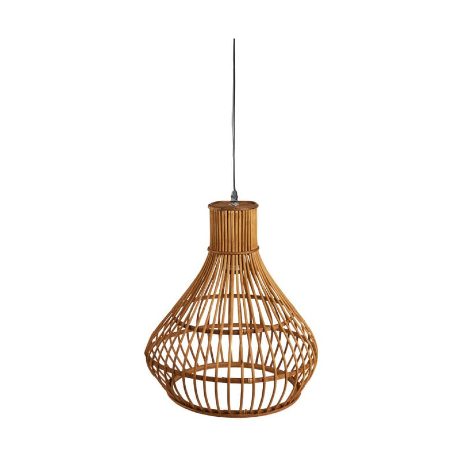 Bamboe hanglamp - lichtbruin - ⌀35.5x43 cm afbeelding 