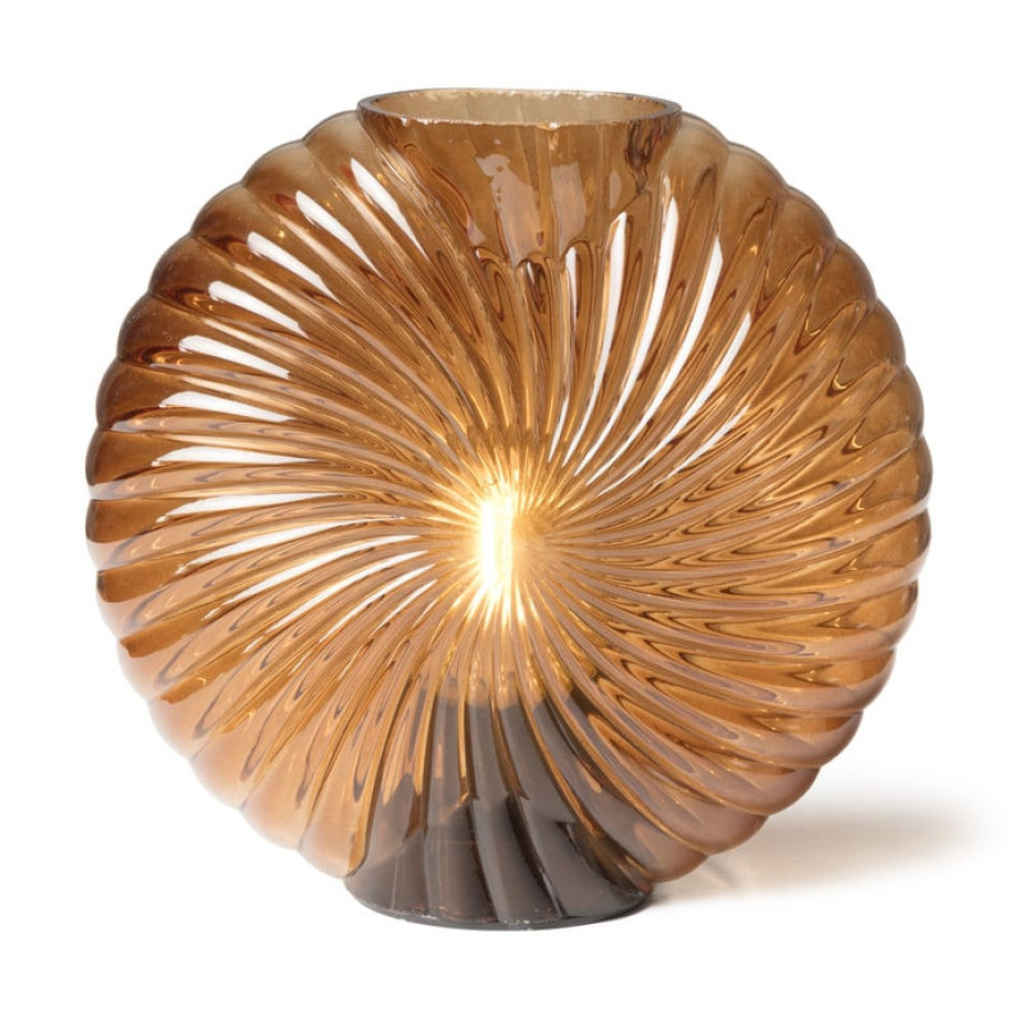 Tafellamp schelp - bruin - 17x18x7.5 cm afbeelding 1