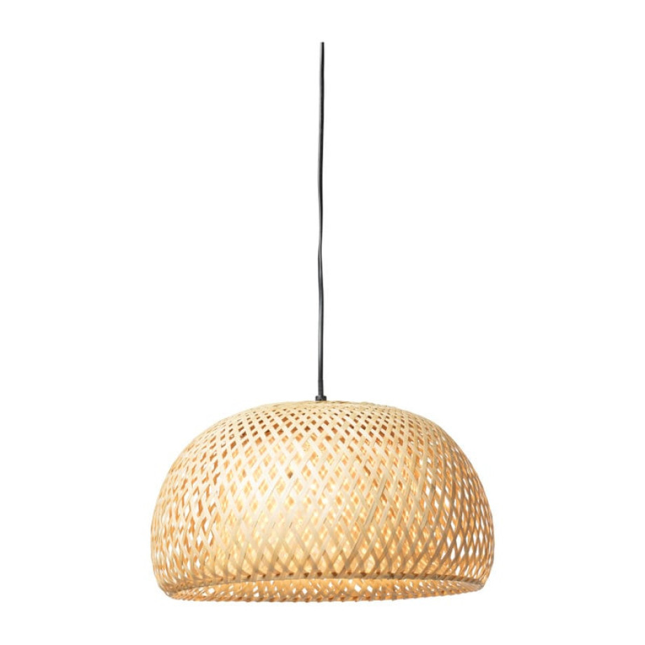 Hanglamp gevlochten - naturel - ø38x20 cm afbeelding 