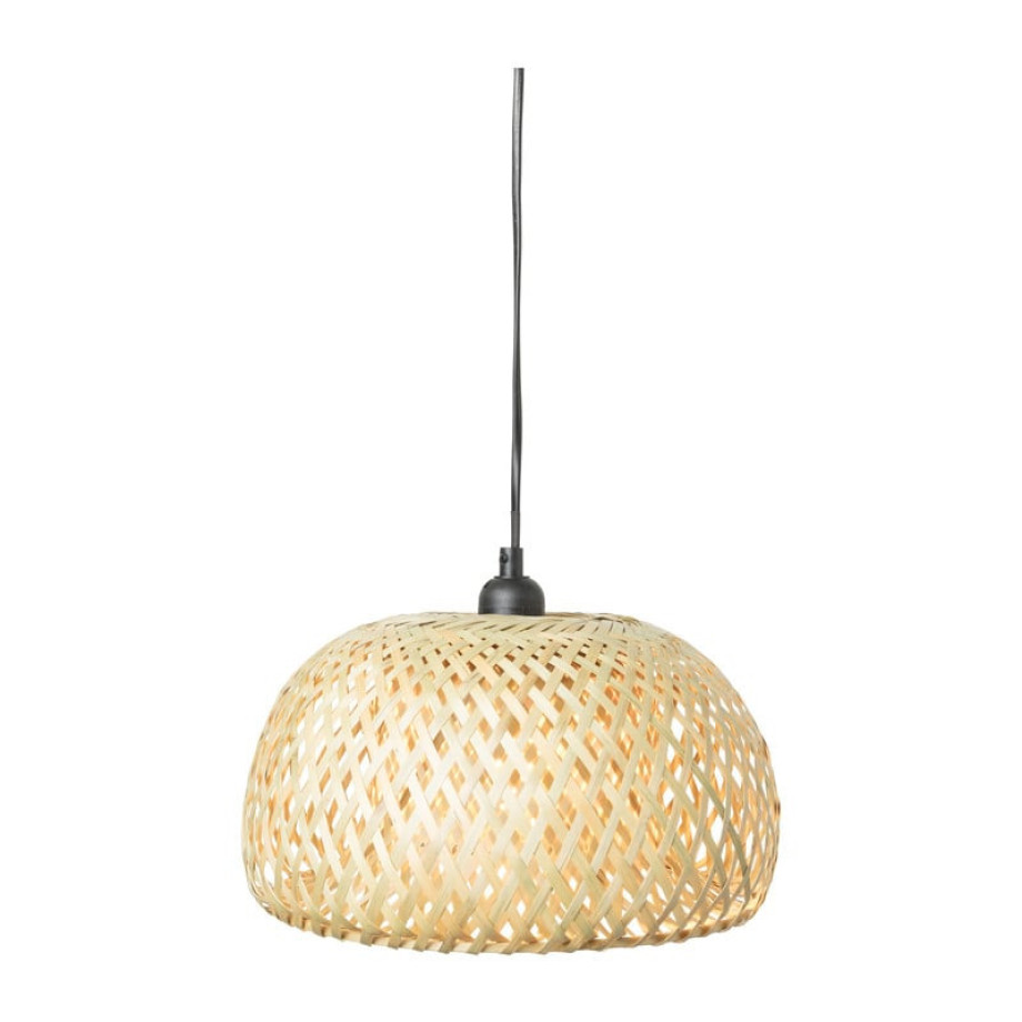Hanglamp gevlochten - naturel - ø28x15 cm afbeelding 