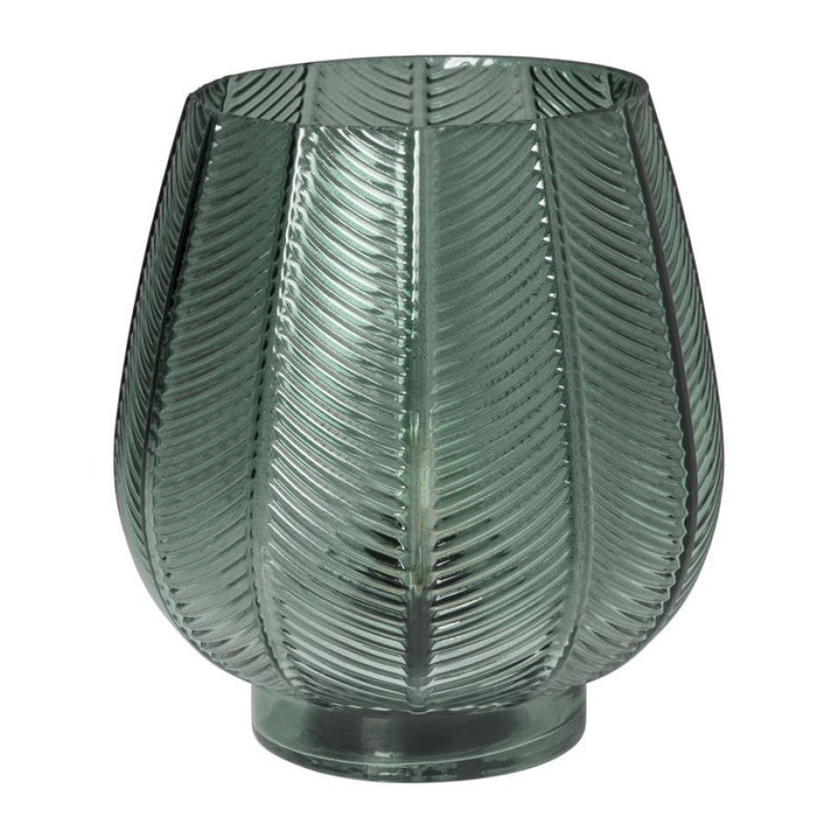 Tafellamp bladeren - groen - ø16.5x19 cm afbeelding 1