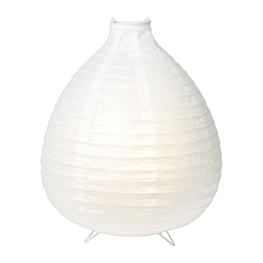 Rijstpapier lamp ovaal - wit - ø37x43.5 cm afbeelding 