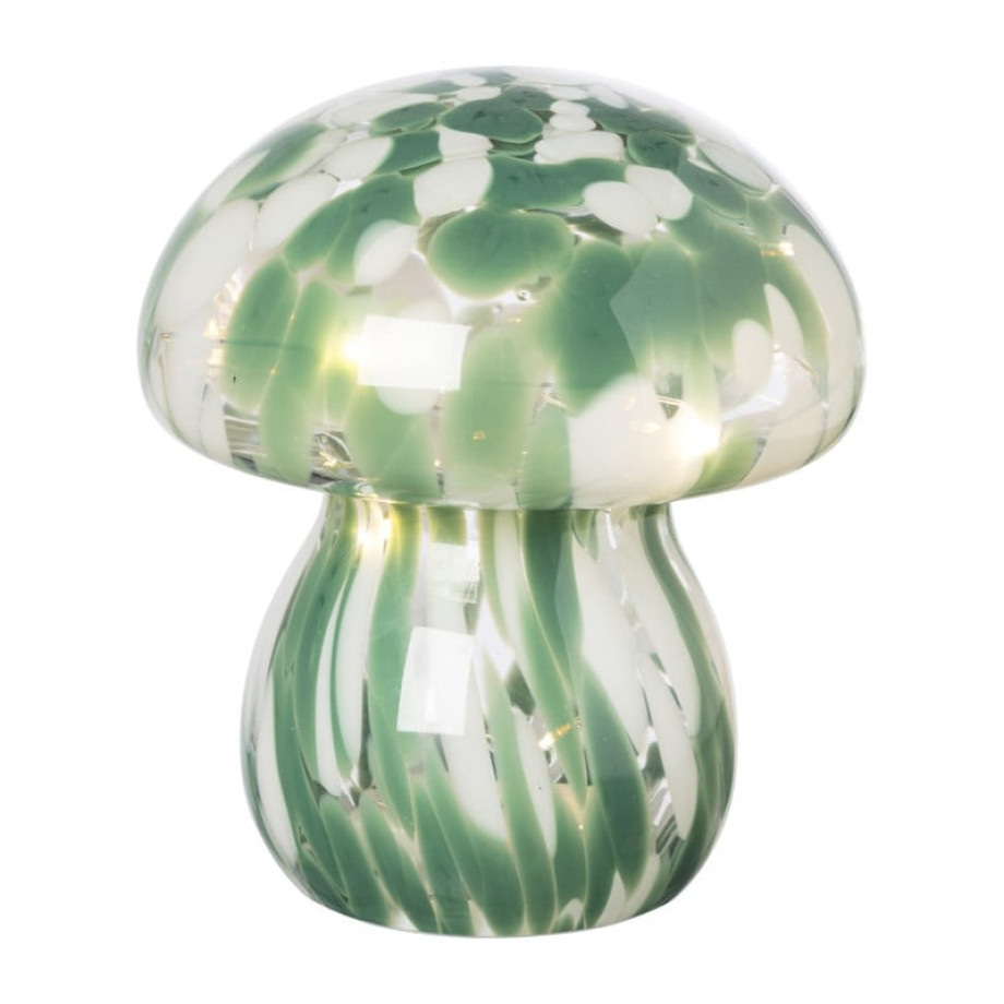 Tafellamp paddenstoel - groen - ø13x15 cm afbeelding 1