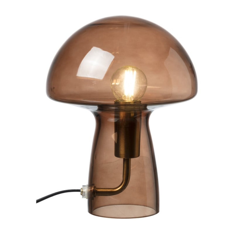 Tafellamp paddenstoel - glas - ø18x25 cm afbeelding 1
