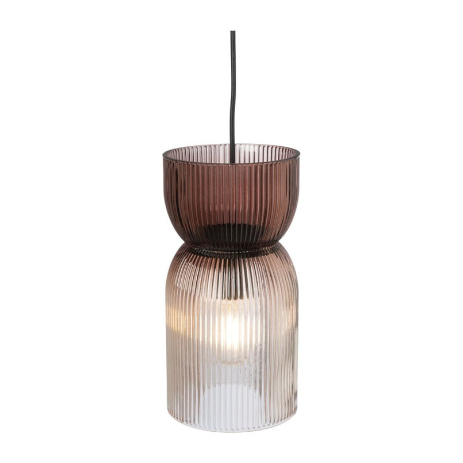 Hanglamp zandloper - amber - ø15x29 cm afbeelding 