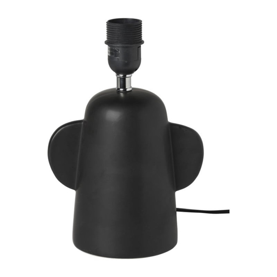 Lampvoet keramiek - zwart - 25.5x17x12 cm afbeelding 