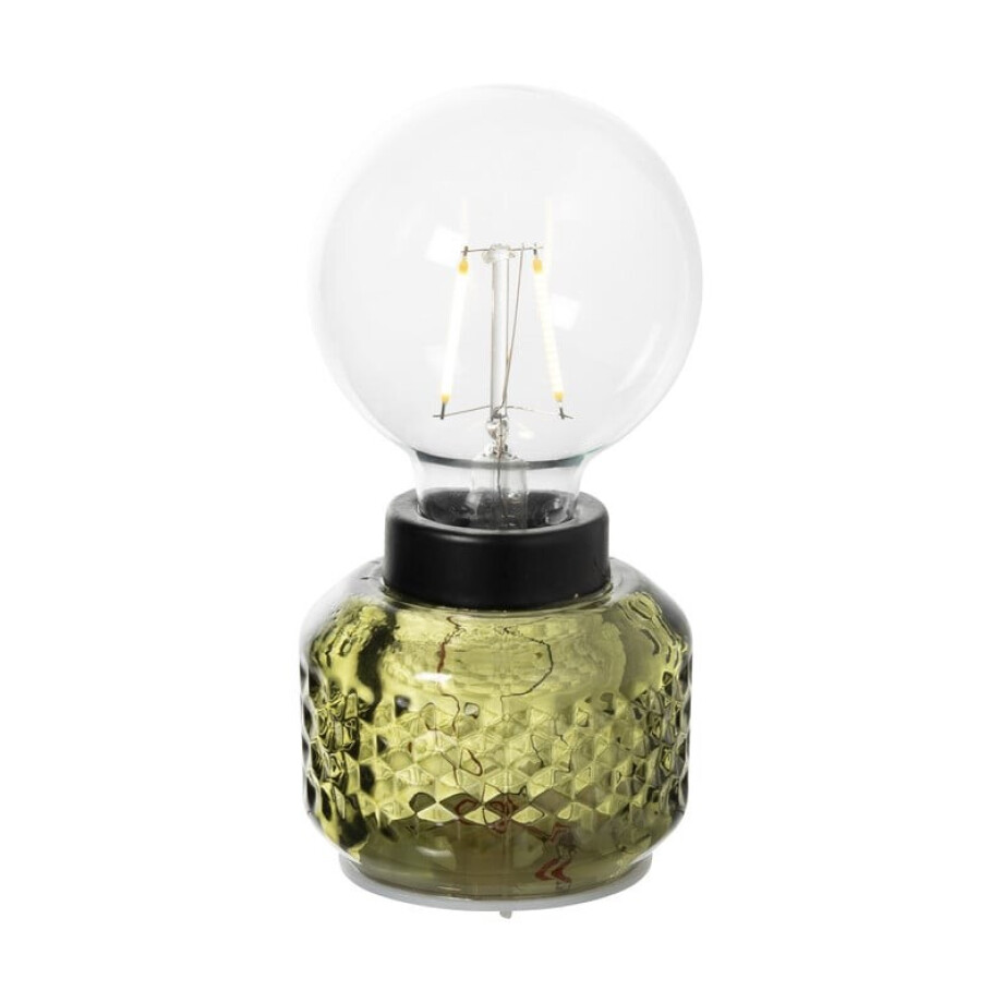 Mini tafellamp - groen - ø8x17 cm afbeelding 1