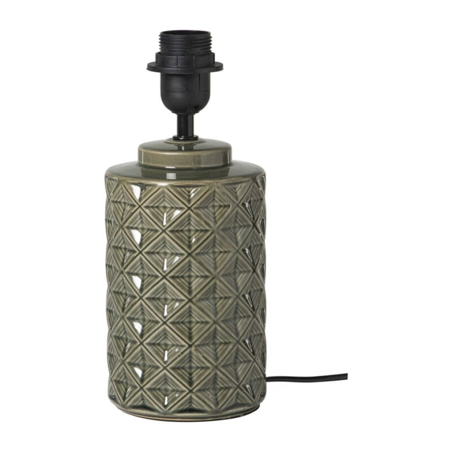Lampvoet ruit - groen - ø12x20 cm afbeelding 