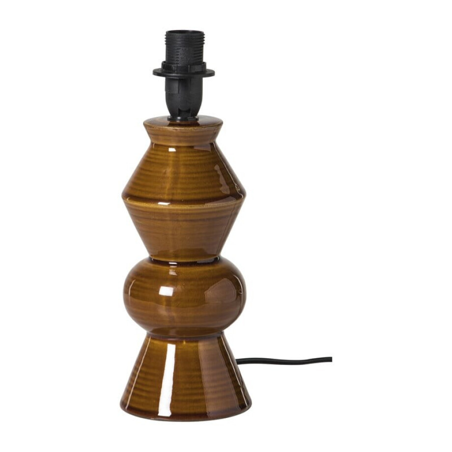 Lampvoet reactive glaze - bruin - ø9.5x21 cm afbeelding 