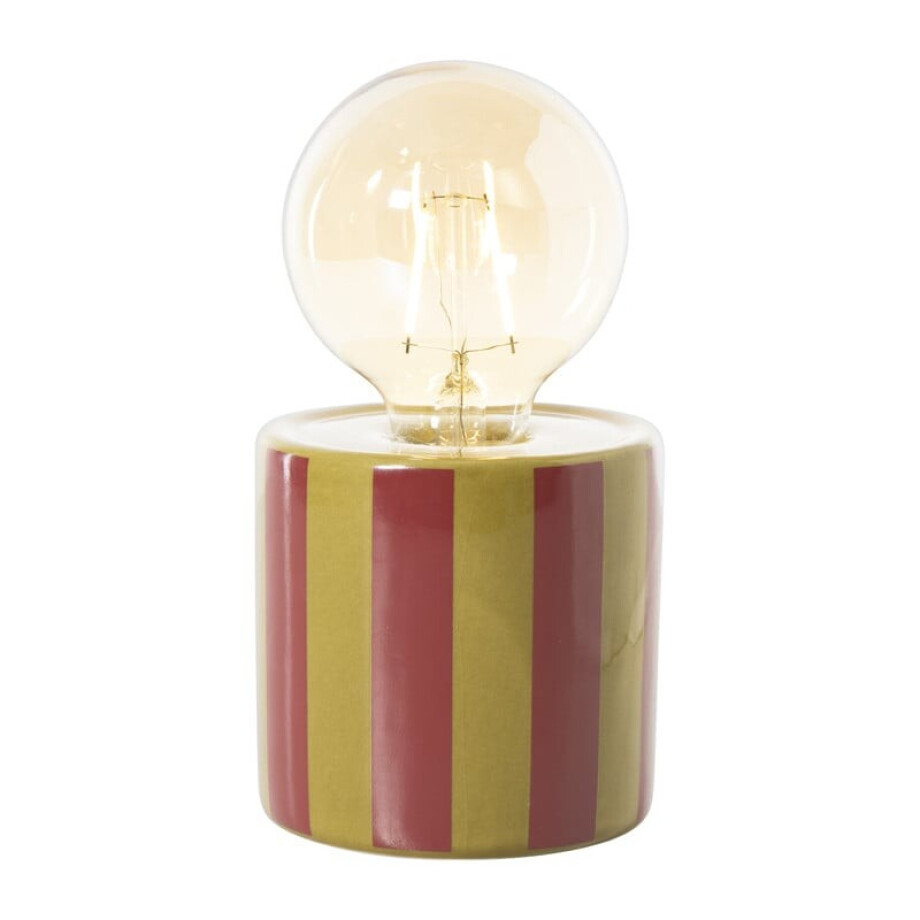 Lampje streep - groen/bordeaux - ø9x17 cm afbeelding 