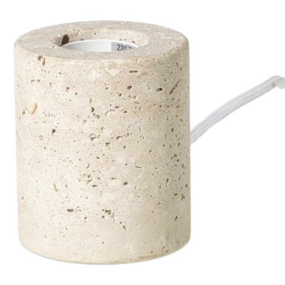 Lampvoet marmer - beige - ø8x9.5 cm afbeelding 