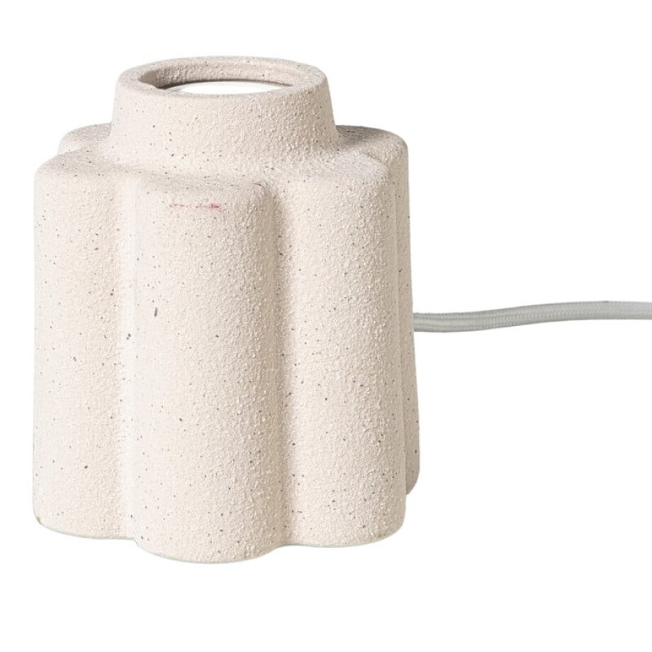 Lampvoet bloem - beige - ø11x13 cm afbeelding 