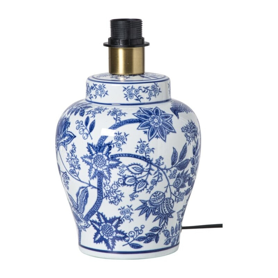 Lampvoet keramiek - wit/blauw - ø18x22 cm Lampvoet keramiek - wit/blauw - ø18x22 cm afbeelding