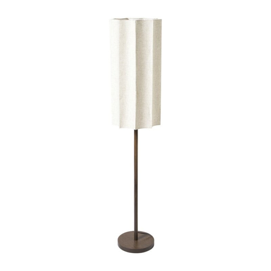 Lampvoet lang met kap - bruin - ø31x150 cm afbeelding 
