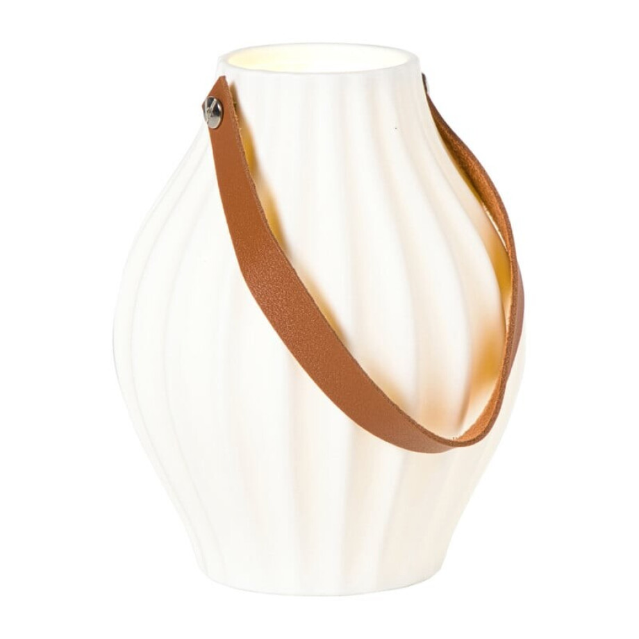 LED lamp keramiek hoog - wit - 16x13.5x13.5 cm LED lamp keramiek hoog - wit - 16x13.5x13.5 cm afbeelding