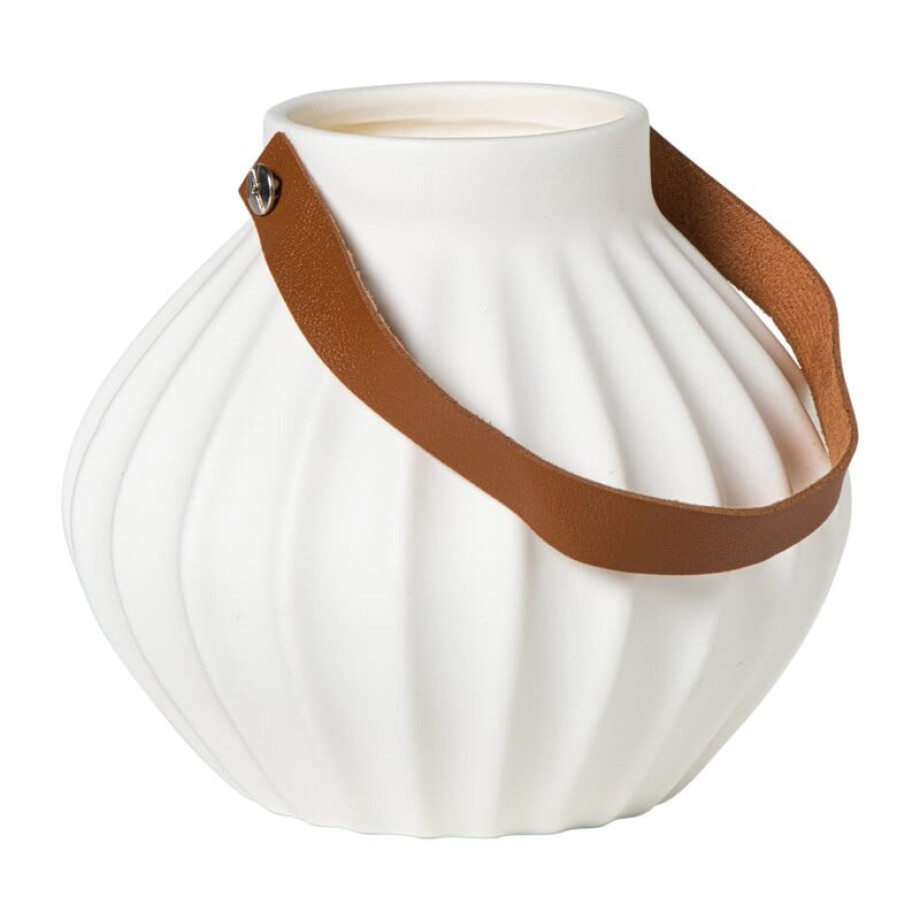 LED lamp keramiek laag - wit - 13x15.5x15.5 cm afbeelding 