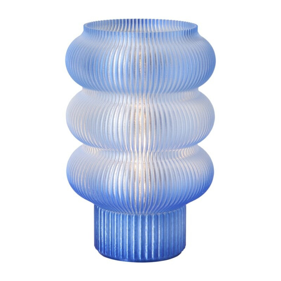 Lampje swirl Ilona - blauw - ø13.5x21 cm afbeelding 