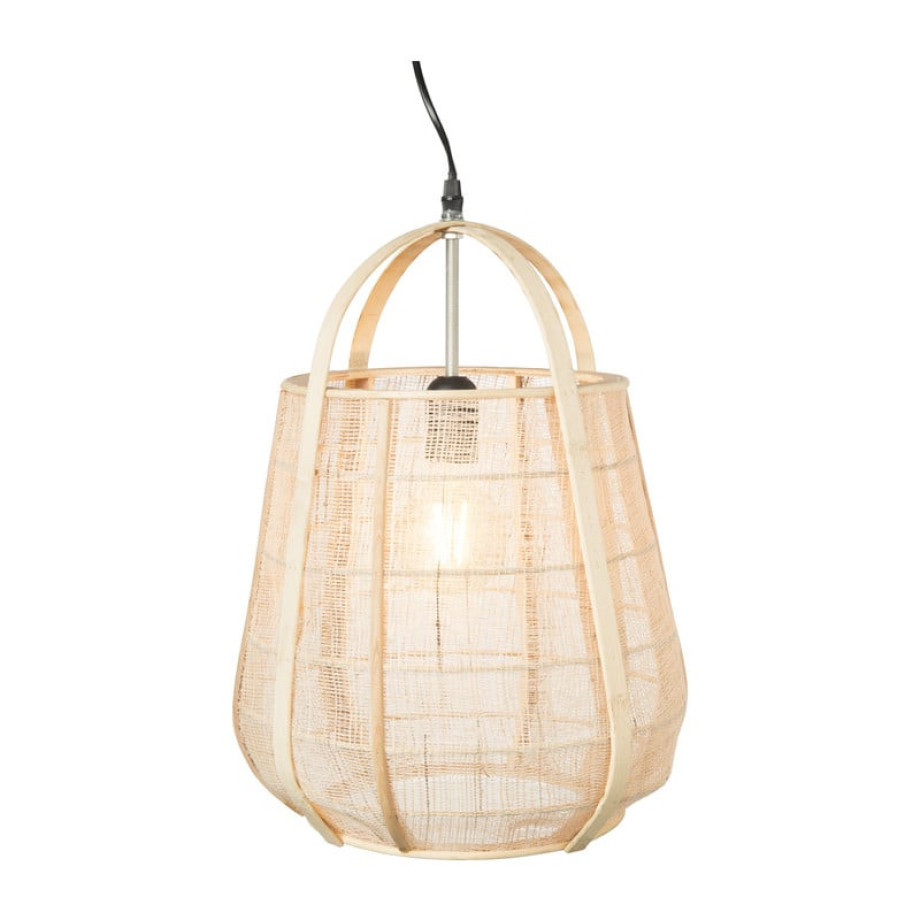 Hanglamp bamboe - naturel - ⌀32x45 cm afbeelding 