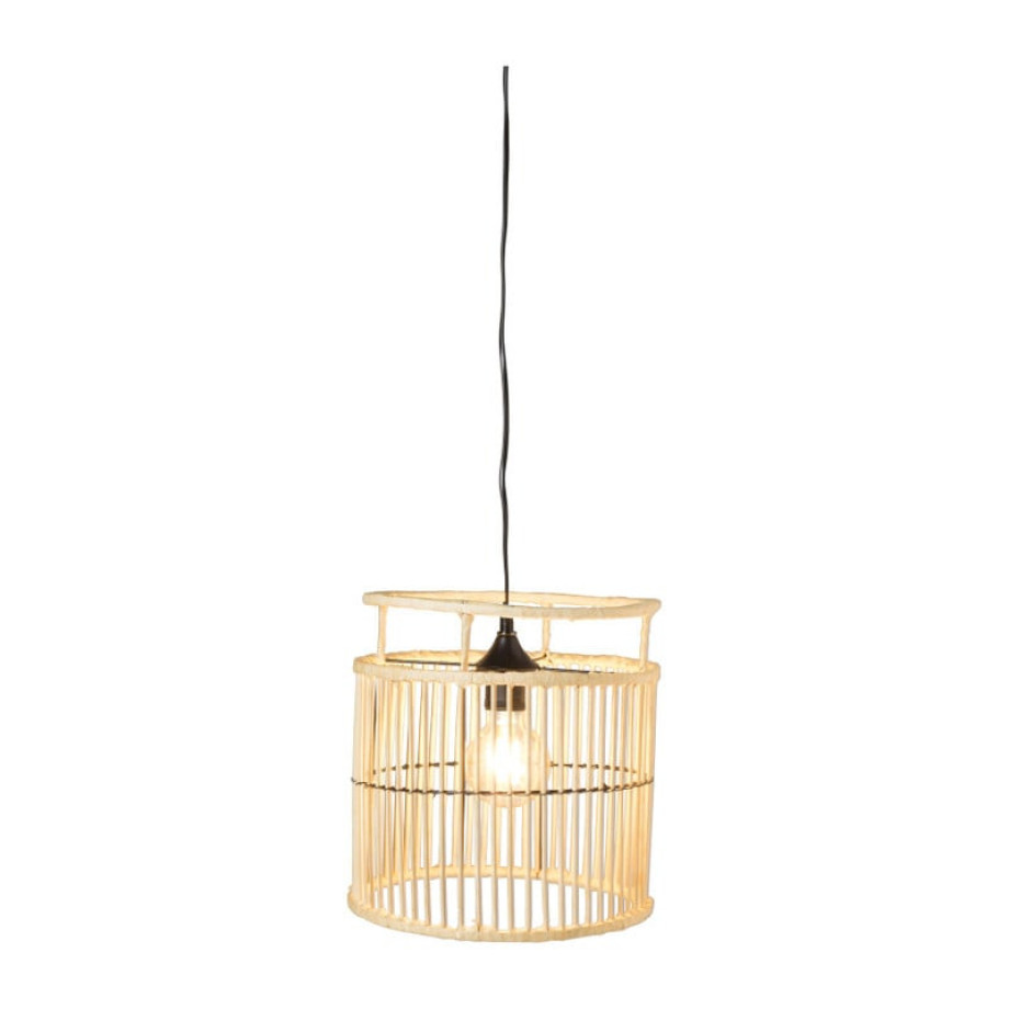 Hanglamp bamboe - naturel - ⌀28x33 cm afbeelding 