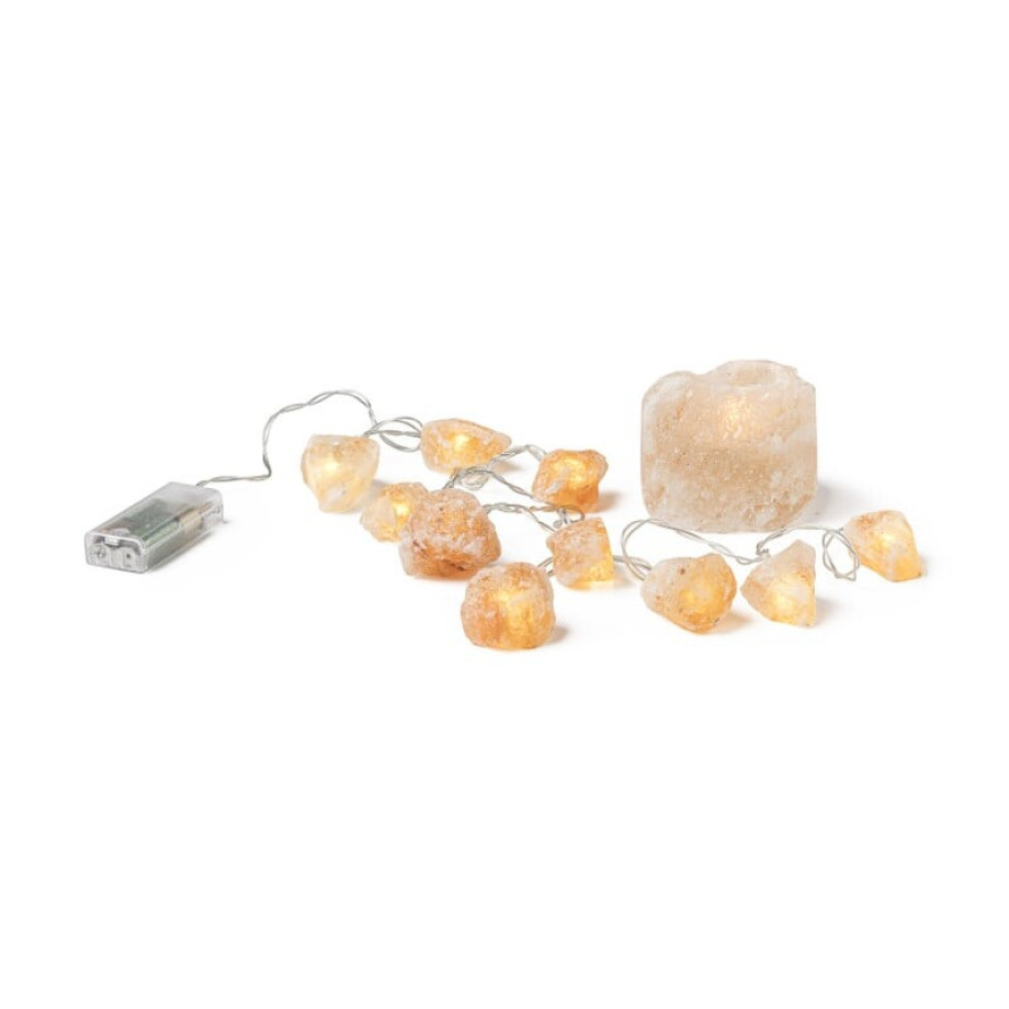 Lichtslinger zoutsteen - beige - 165 cm afbeelding 