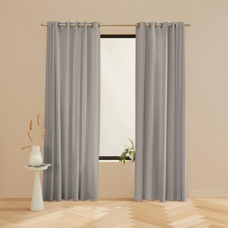 NOUS Living lichtdoorlatend gordijn Diana 92 warm silver afbeelding 