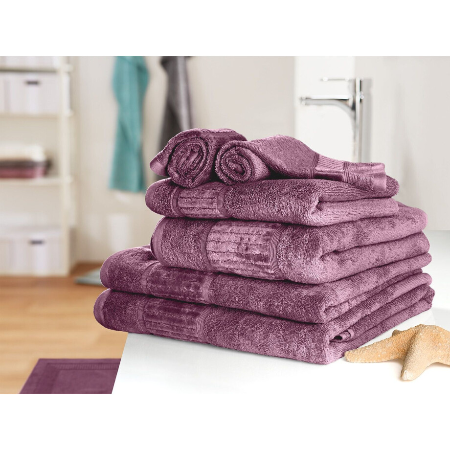 Gözze Badhanddoek Bio 70 x 140 cm (Aubergine) afbeelding 1