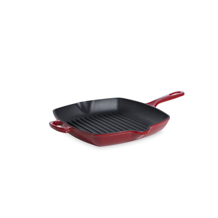 BK Grillpan Bourgogne - Chili Red - 26 x 26 cm - geëmailleerde anti-aanbaklaag BK Grillpan Bourgogne - Chili Red - 26 x 26 cm - geëmailleerde anti-aanbaklaag afbeelding