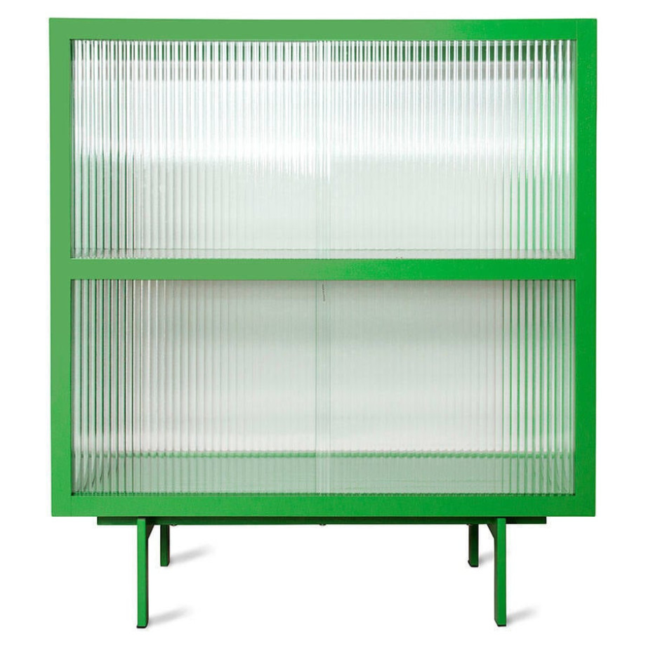 HKliving wandkast Cupboard Ribbed Glass afbeelding 