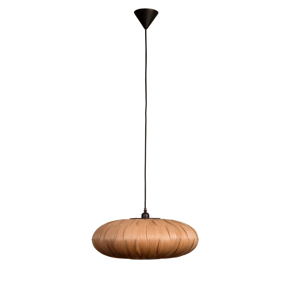 Dutchbone Dutchbone Bond Hanglamp Ovaal 50 cm Hout Naturel afbeelding 