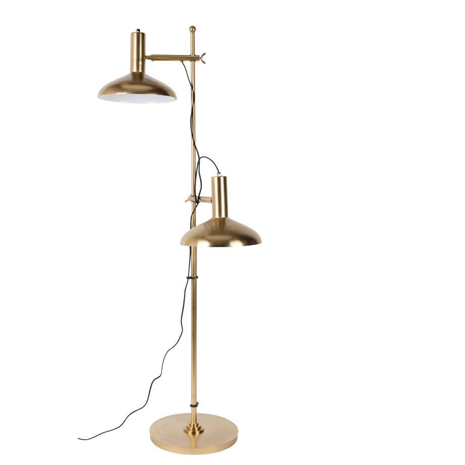 Dutchbone Karish Vloerlamp/ Staande Leeslamp Goud afbeelding 