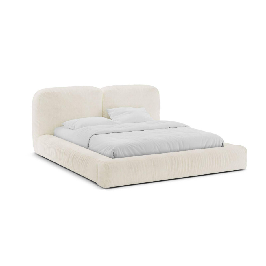 Bedframe Martina bouclé 140 x 200 met opbergruimte | Micadoni Home afbeelding 1
