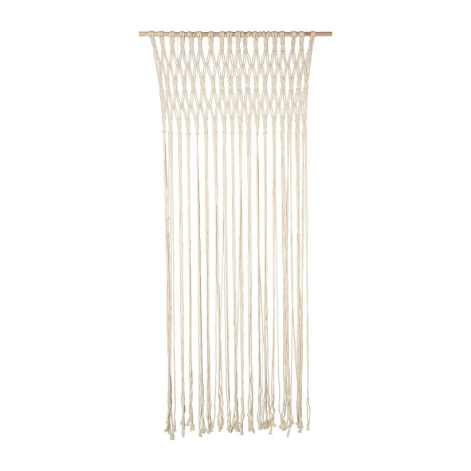 Deurgordijn macrame - beige - 90x200 cm afbeelding 