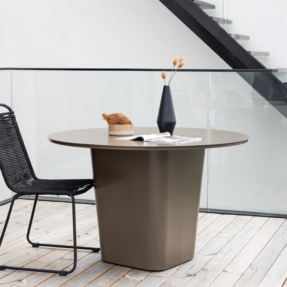 Nohr Ronde Tuintafel 'Jyoti' 120cm, kleur Bruin afbeelding 1