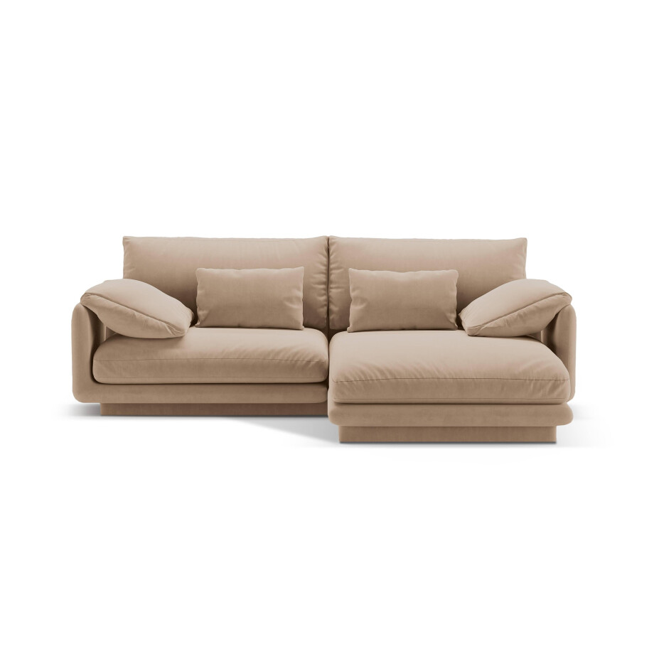 3-zits hoekbank Torino rechts velvet | Micadoni afbeelding 1