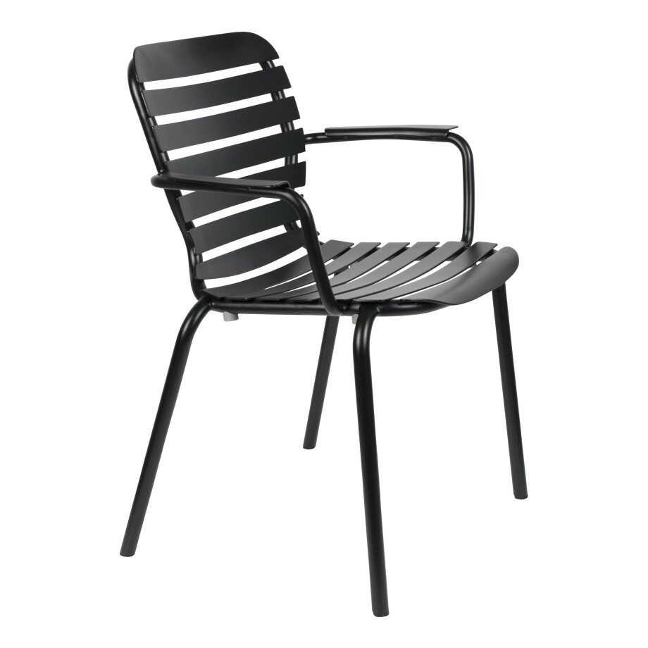 Zuiver Tuinstoel 'Vondel' Met armleuning, Aluminium, kleur Zwart Zuiver Tuinstoel 'Vondel' Met armleuning, Aluminium, kleur Zwart afbeelding 1