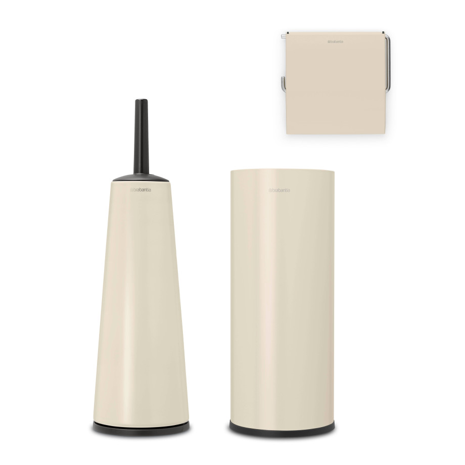 Brabantia ReNew Toiletaccessoires - 3-delig - Soft Beige afbeelding 