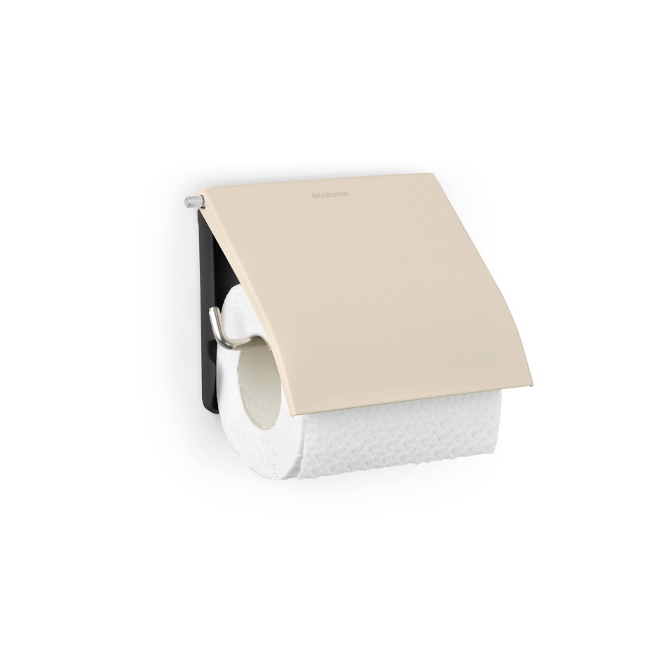 Brabantia ReNew toiletrolhouder - met Klep - Soft Beige afbeelding 